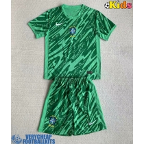 Brazil Goalkeeper Replica Home Minikit Copa America 2024 Short Sleeve (+ pants)